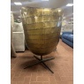 Carlton Furniture Vulcan Keeler Chair - Vintage Jet Leather & Brass