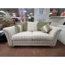 Alstons Alstons Elmswell 2 Seater Pillow Back Sofa - Pearl Pistachio Tattersall Check Fabric, Pewter Studs