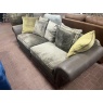 Alexander & James Alexander & James Hudson 4 Seater Pillow Back Sofa - Soul Choc Leather, Waldorf Mink Fabric