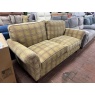 Parker Knoll Parker Knoll Burghley 2 Seater Sofa - Baslow Checked Gold Fabric & Cherry Legs