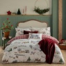 Furn Cotswold Christmas Duvet Set - Cream/Burgundy