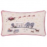 Furn Cotswold Christmas Cushion 30x50cm - Cream/Burgundy