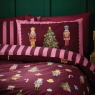 Catherine Lansfield Christmas Nutcracker Stripe Duvet Set - Plum