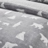 Catherine Lansfield Cosy Polar Bear Fleece Duvet Set - Grey