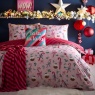 Fusion Festive Candy Stripe Fleece Throw - Pink