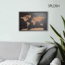 Xystos Travel Map World Desk Small- Black