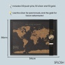 Xystos Travel Map World Desk Small- Black