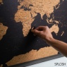 Xystos Travel Map World Desk Small- Black