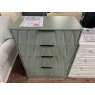 Welcome Furniture Caesar 4 Drawer Deep Chest - Reed Green & Black Handles