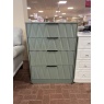Welcome Furniture Caesar 4 Drawer Deep Chest - Reed Green & Black Handles