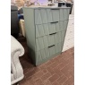 Welcome Furniture Caesar 4 Drawer Deep Chest - Reed Green & Black Handles