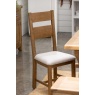 Baker Furniture Juniper Pair of Upholstered Slat Back Dining Chairs - Smoked Oak