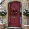 Festive Festive Red Rose & Pinecone Wreath - 36cm