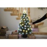 Festive Festive White & Warm White Fibre Optic Christmas Tree - 90cm