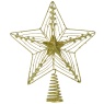 Festive Silver Laser Glitter Wired Tree Top Star - 29cm