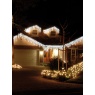 Festive Festive 5.8m Indoor & Outdoor 240 Snowing Icicle LED Lights 4 Way - Blue & White