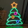 Premier Christmas Tree Table Top Lit Neon Sign - 25cm