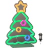 Premier Christmas Tree Table Top Lit Neon Sign - 25cm