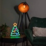 Premier Christmas Tree Table Top Lit Neon Sign - 25cm