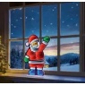 Premier Standing Waving Santa Infinity Mirror - 60cm