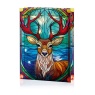 Premier Lit Stag Stained Glass - 21cm