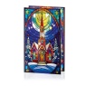 Premier Lit Church with Star Stained Glass - 21cm