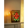 Premier Lit Poinsettia Stained Glass - 21cm