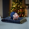 Zoon Zoon Pet Pig-In-Blanket Dog Toy & Comforter - Navy Check