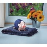 Zoon Zoon Pet Pig-In-Blanket Dog Toy & Comforter - Navy Check