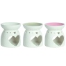 Aromatize Heart Wax Melter 10cm (3 Pack) - Pink, White, Grey