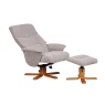 GFA Mars Recliner Chair & Footstool Set - Wheat Fabric