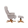 GFA Mars Recliner Chair & Footstool Set - Wheat Fabric