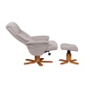 GFA Mars Recliner Chair & Footstool Set - Wheat Fabric
