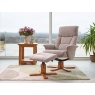 GFA Mars Recliner Chair & Footstool Set - Wheat Fabric