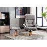 GFA Mars Recliner Chair & Footstool Set - Fossil Fabric