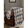 Deyongs Balwin Tartan Throw 140x180cm - Navy & Chocolate