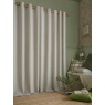 Laura Ashley Milbourne Herringbone Lined Eyelet Curtains - Natural Truffle