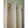Laura Ashley Milbourne Herringbone Lined Eyelet Curtains - Natural Truffle