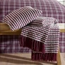 Catherine Lansfield Stab Stitch Throw 125x150cm - Plum
