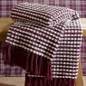 Catherine Lansfield Stab Stitch Throw 125x150cm - Plum