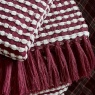 Catherine Lansfield Stab Stitch Throw 125x150cm - Plum