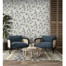 Arthouse Ginkgo Leaf Trail Wallpaper - Blue/Grey
