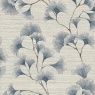 Arthouse Ginkgo Leaf Trail Wallpaper - Blue/Grey
