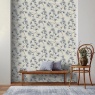 Arthouse Ginkgo Leaf Trail Wallpaper - Blue/Grey