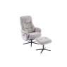 GFA Houston Fabric Swivel Recliner & Stool Set - Cloud