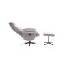 GFA Houston Fabric Swivel Recliner & Stool Set - Cloud