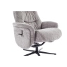 GFA Houston Fabric Swivel Recliner & Stool Set - Cloud