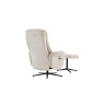 GFA Houston Fabric Swivel Recliner & Stool Set - Barley