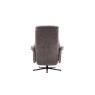 GFA Houston Fabric Swivel Recliner & Stool Set - Ash