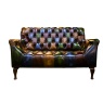 Carlton Furniture Metropolitan Rub-Off Leather Patchwork 2 Seater Sofa